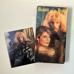 Vintage Beauty and the Beast VHS Bundle w/ Vincent Photo Insert (Cracked Tape)